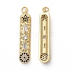 Brass Micro Pave Cubic Zirconia Pendants KK-I658-42G-2