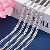 Silver Iron Rhinestone Strass Chains CH-WH0009-04S-01-6