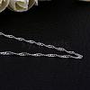 Platinum Plated Tin Alloy Twisted Singapore Chain Fine Necklaces NJEW-BB10190-18-3