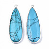 Synthetic Turquoise Big Pendants G-S359-199-2