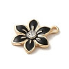 Flower Alloy Enamel Pendants ENAM-A007-06KCG-06-2