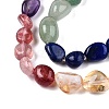 Chakra Theme Natural Amethyst & Topaz Jade & Red Agate & Quartz Crystal & Strawberry Quartz & Lapis Lazuli & Green Aventurine Beads Strands G-N344-07-3