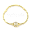 Brass Micro Pave Cubic Zirconia Link Bracelets BJEW-S158-18G-4