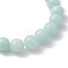 Dyed Natural Malaysia Jade Round Beads Stretch Bracelets for Women Men BJEW-JB13441-4