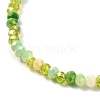 Faceted Round Glass Beads Stretch Bracelet for Teen Girl Women BJEW-JB07072-04-2