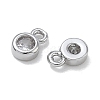 Brass Micro Pave Clear Cubic Zirconia Charms CU-CBA91C0-05P-2