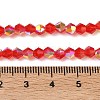 Electroplate Transparent Glass Beads Strands EGLA-K015-18A-4