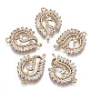 Brass Micro Pave Cubic Zirconia Pendants KK-R111-063-1