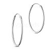 SHEGRACE Rhodium Plated 925 Sterling Silver Hoop Earrings JE670A-02-1