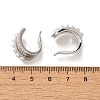 Rack Plating Brass Micro Pave Cubic Zirconia Cuff Earrings EJEW-H143-29P-5