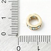 Brass Micro Pave Light Blue Cubic Zirconia European Beads CU-CBA389D-06G-3