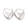 Non-Tarnish 304 Stainless Steel Chunky Heart Hoop Earrings for Women EJEW-F280-11P-1