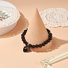 Natural Obsidian Beaded Bracelets BJEW-JB09039-03-5