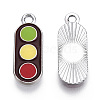 Platinum Plated Alloy Pendants X-ENAM-T009-28-1
