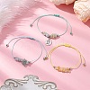 3Pcs Constellations Adjustable Nylon Cord Braided Bead Bracelets for Women Men BJEW-JB11325-03-1