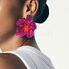 Flower Transparent Acrylic Stud Earrings FS-WGF3DA5-06-2