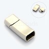 Rectangle 304 Stainless Steel Matte Magnetic Bracelet Clasps STAS-I011-05A-2