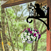 Iron Hanging Plant Hanger Bracket HJEW-WH0095-023-4