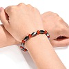 Round Natural Carnelian Stretch Bracelets X-BJEW-G072-13-4