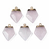 Natural Rose Quartz Pendants G-S359-335-A02-1