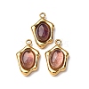 Natural Amethyst Irregular Oval Charms STAS-L022-525G-03-1