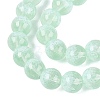 Transparent Half Spray Painted Glass Beads Strands GLAA-Q110-02A-02-3