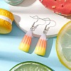 Candy Corn Resin Dangle Earrings EJEW-JE05863-2