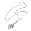 3Pcs 3 Sizes 304 Stainless Steel Singapore Chain Macrame Pouch Necklace Making NJEW-JN05070-01-4