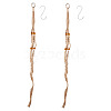 2Pcs Handmade Macrame Polyester with Wood Bead Plant Hanger AJEW-HS0001-47B-3