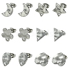 12Pcs 6 Styles 304 Stainless Steel Stud Earring Findings FIND-FS0002-39-1