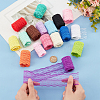 BENECREAT 17Pcs 17 Colors Polyester Floral Lace Trims SRIB-BC0001-10-3