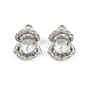 Brass Micro Pave Cubic Zirconia Pendants KK-K407-05P-1