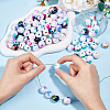 112PCS 8Colors UV Plating Rainbow Iridescent Acrylic Beads OACR-DC0001-21-4