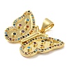 Brass Cubic Zirconia Pendants KK-K349-17-3