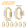 Unicraftale 6Pcs Alloy Screw Carabiner Lock Charms FIND-UN0003-31LG-3