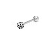 Flat Round Stainless Steel Enamel Straight Barbell 15 Gauge Piercing Tongue Rings for Women Men WG2FB88-03-1