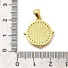 Rack Plating Brass Micro Pave Cubic Zirconia Pendants KK-L226-051G-02-3