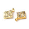 Brass Micro Pave Clear Cubic Zirconia Pendants KK-M246-31G-2