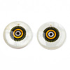 Printed Freshwater Shell Charms SHEL-T009-20A-4