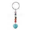 Natural & Synthetic Mixed Gemstone Keychains KEYC-JKC00760-2