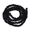 Frosted Opaque Glass Beads Strands GLAA-N017-4mm-01-2