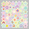 50Pcs Cute Star PVC Self-Adhesive Stickers PW-WG31145-01-2
