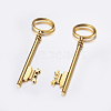 Tibetan Style Alloy Skeleton Key Large Pendants TIBEP-S105-AG-RS-1