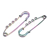 Ion Plating(IP) 304 Stainless Steel Safety Pins Brooch Findings STAS-K252-05B-RC-2