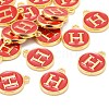 Golden Plated Alloy Enamel Charms ENAM-S118-03H-4