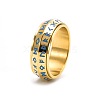 Rune Words Viking Amulet Titanium Steel Rotating Finger Ring PW-WG36209-11-1