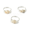 Natural Sea Shell Finger Rings RJEW-TA00173-1