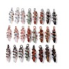 Natural & Synthetic Gemstone Big Pointed Pendants G-H274-05-1