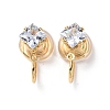 Brass Micro Pave Cubic Zirconia Ear Cuff Findings KK-F898-15E-G-1