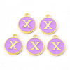 Golden Plated Alloy Enamel Charms ENAM-S118-10X-2